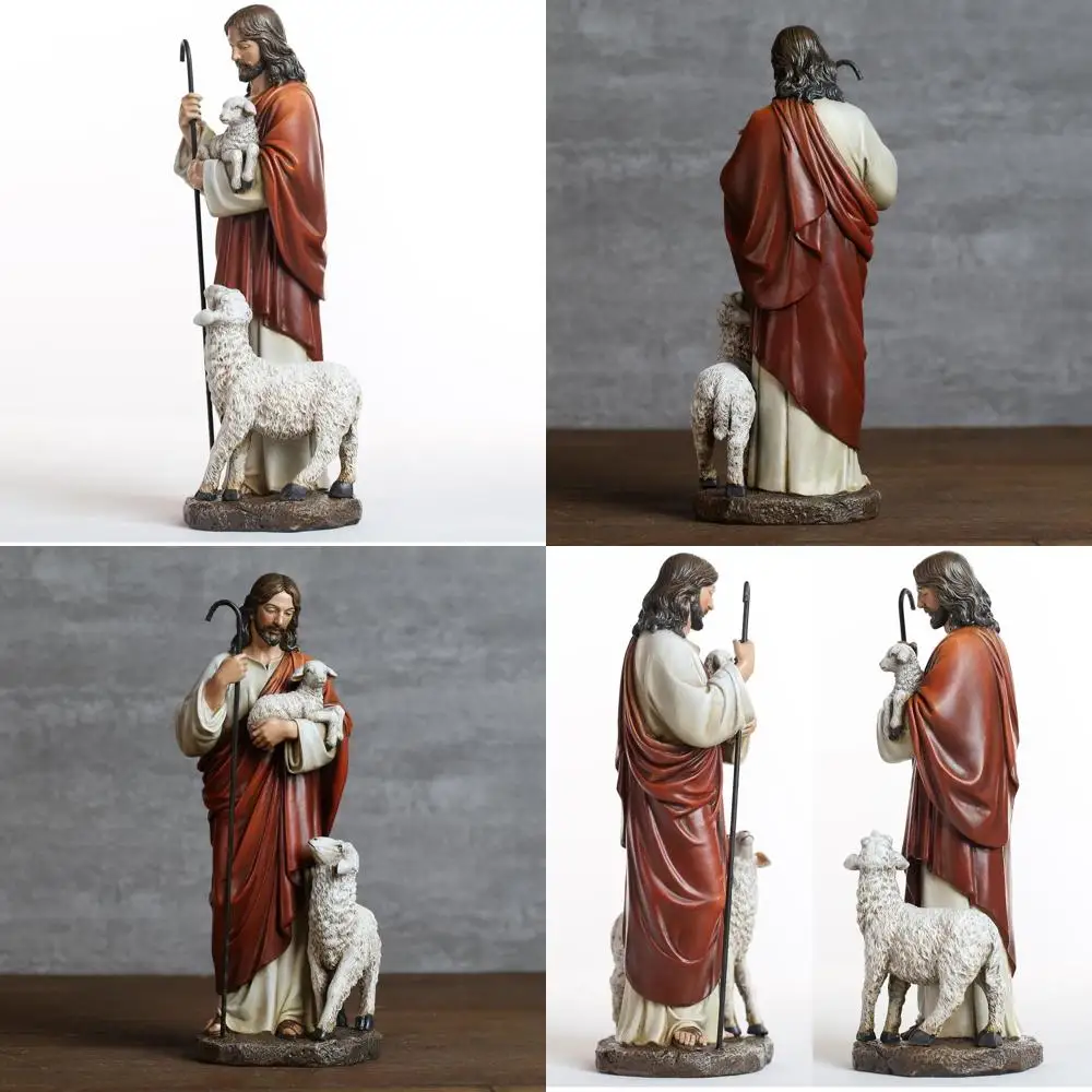 11.8 Tall Catholic Good Shepherd Jesus Statue, Hand-Painted Classical Sculpture, Home Decor Religious Gift
11.8 Tall Catholic Good Shepherd Jesus Statue, Hand-Painted Classical Sculpture, Home Decor Religious Gift