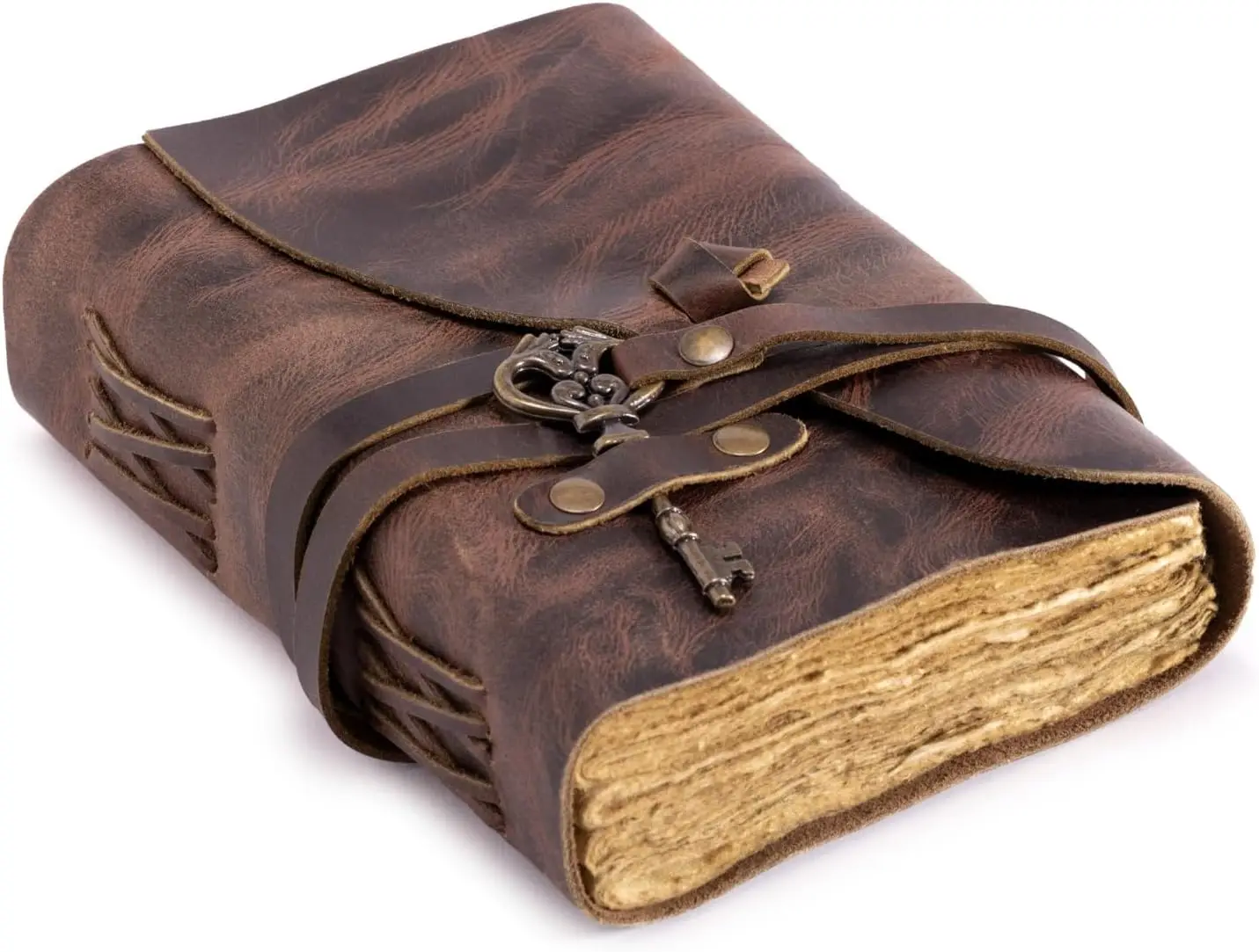 Vintage Leather Journal - Handmade Deckle Edge Paper, Sketchbook for Drawing, 240 Pages, 11.5x8.25 Inches
Vintage Leather Journal - Handmade Deckle Edge Paper, Sketchbook for Drawing, 240 Pages, 11.5x8.25 Inches