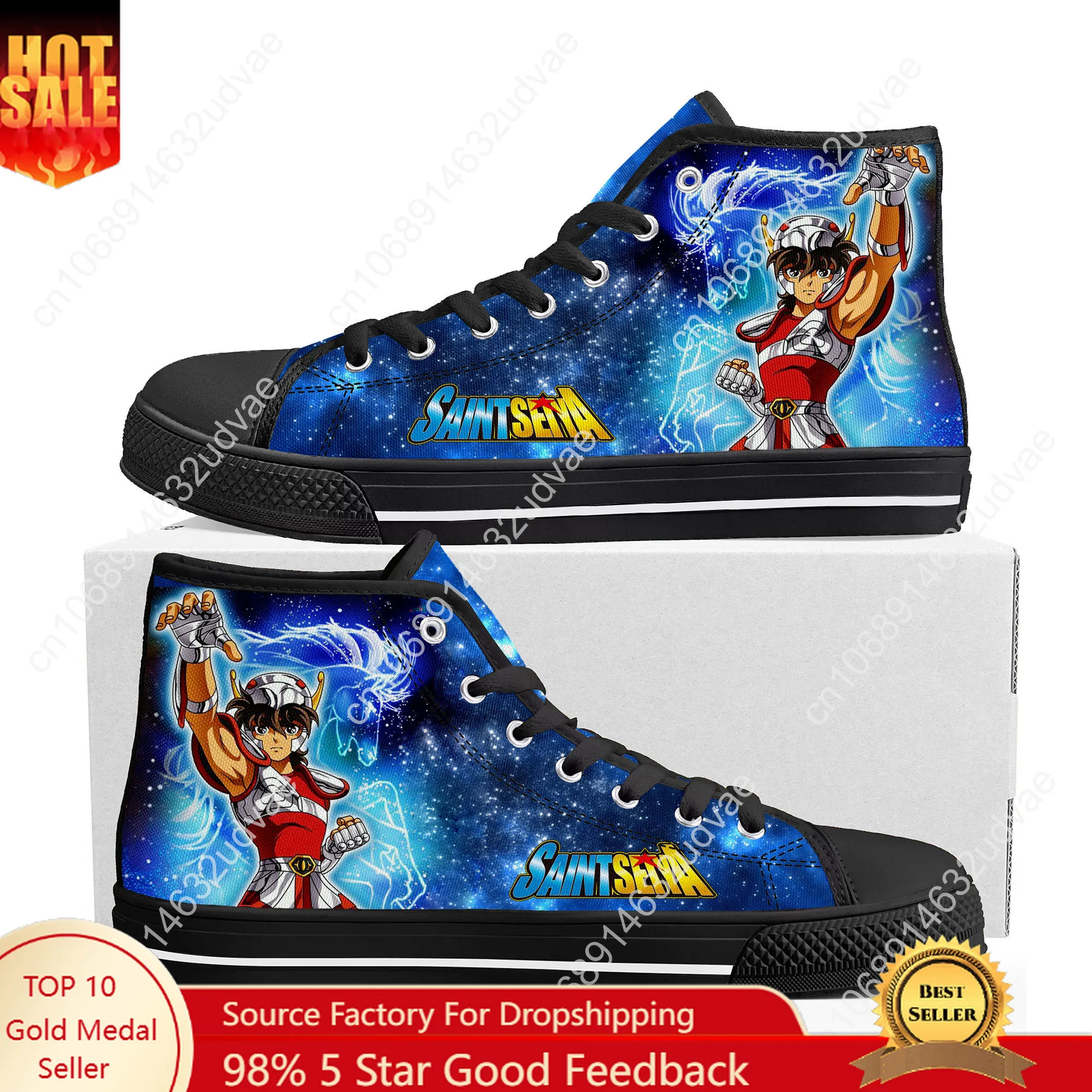 Saint Seiya High Top Shoes Men Women Teenager Sneakers Canvas High Quality Sneaker Casual Custom Made Couple Shoe Black Sole
Saint Seiya High Top Shoes Men Women Teenager Sneakers Canvas High Quality Sneaker Casual Custom Made Couple Shoe Black Sole