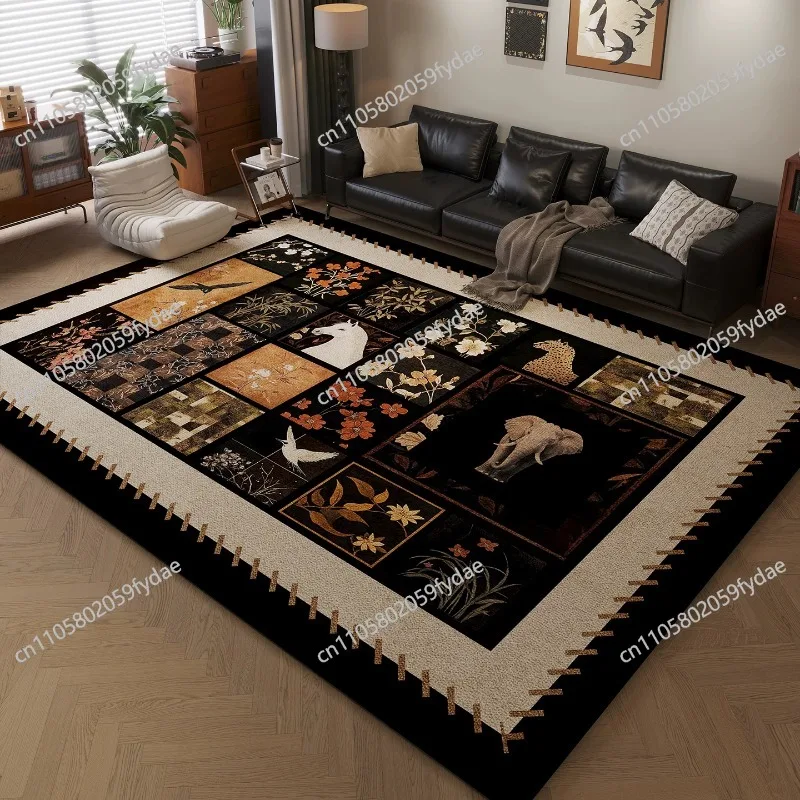 Retro-Style Rug for Living Room: Premium Vintage Look, No-Wash Black, Stain-Resistant Bedroom Mat
Retro-Style Rug for Living Room: Premium Vintage Look, No-Wash Black, Stain-Resistant Bedroom Mat