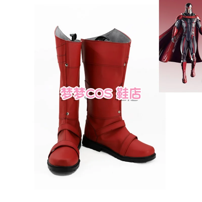X Anime Magneto Max Eisenhardt Cosplay Shoes Halloween Carnival Red Boots Handmade Faux Leather Boots Custom Made
X Anime Magneto Max Eisenhardt Cosplay Shoes Halloween Carnival Red Boots Handmade Faux Leather Boots Custom Made