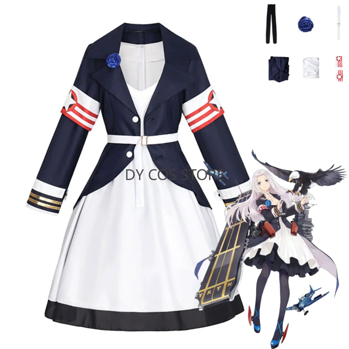 Anime Game Azur Lane Uss Yorktown Cosplay Costume White Dress Coat Uniform Full Set Adult Woman Sexy Carnival Halloween Suit
Anime Game Azur Lane Uss Yorktown Cosplay Costume White Dress Coat Uniform Full Set Adult Woman Sexy Carnival Halloween Suit