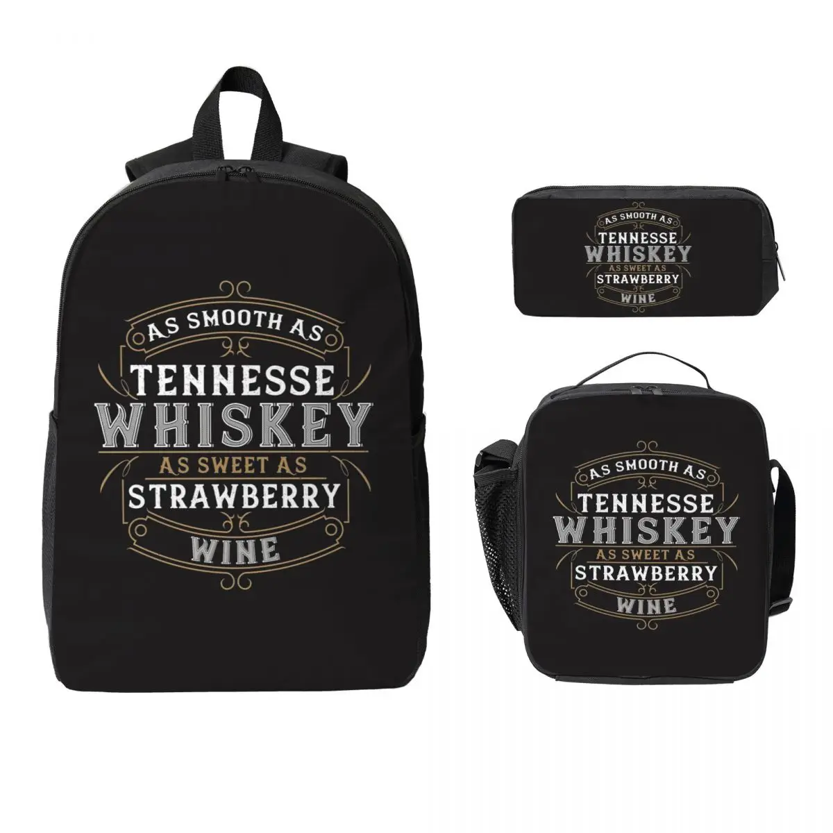As Smooth As Tennessee Whiskey Backpack Boys Girls BookBag School Bag Laptop Shoulder Bags 3ps Insulated Lunch Bag Pencil Case
As Smooth As Tennessee Whiskey Backpack Boys Girls BookBag School Bag Laptop Shoulder Bags 3ps Insulated Lunch Bag Pencil Case