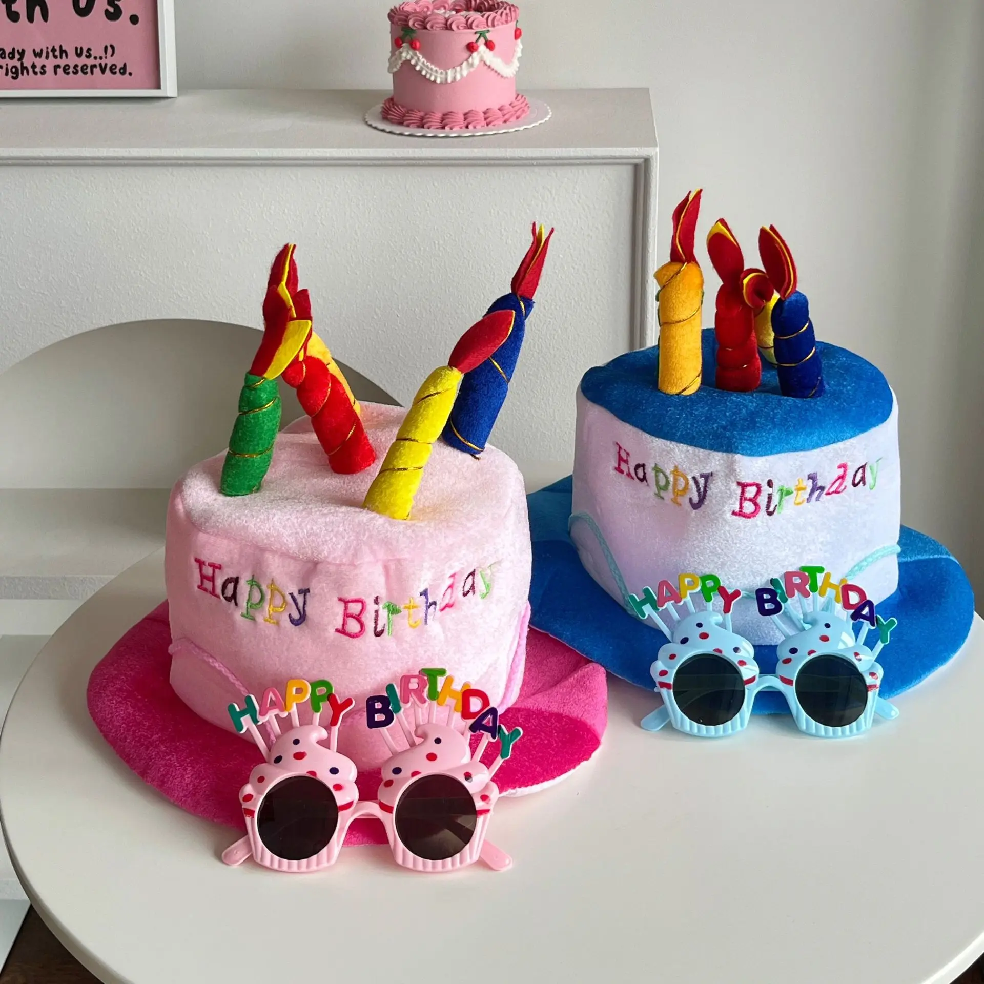 New Birthday Cake Hat and Glasses Set 2pcs Novelty Birthday Party Accessories for Kids Adults Happy Birthday Celebration Decor
New Birthday Cake Hat and Glasses Set 2pcs Novelty Birthday Party Accessories for Kids Adults Happy Birthday Celebration Decor