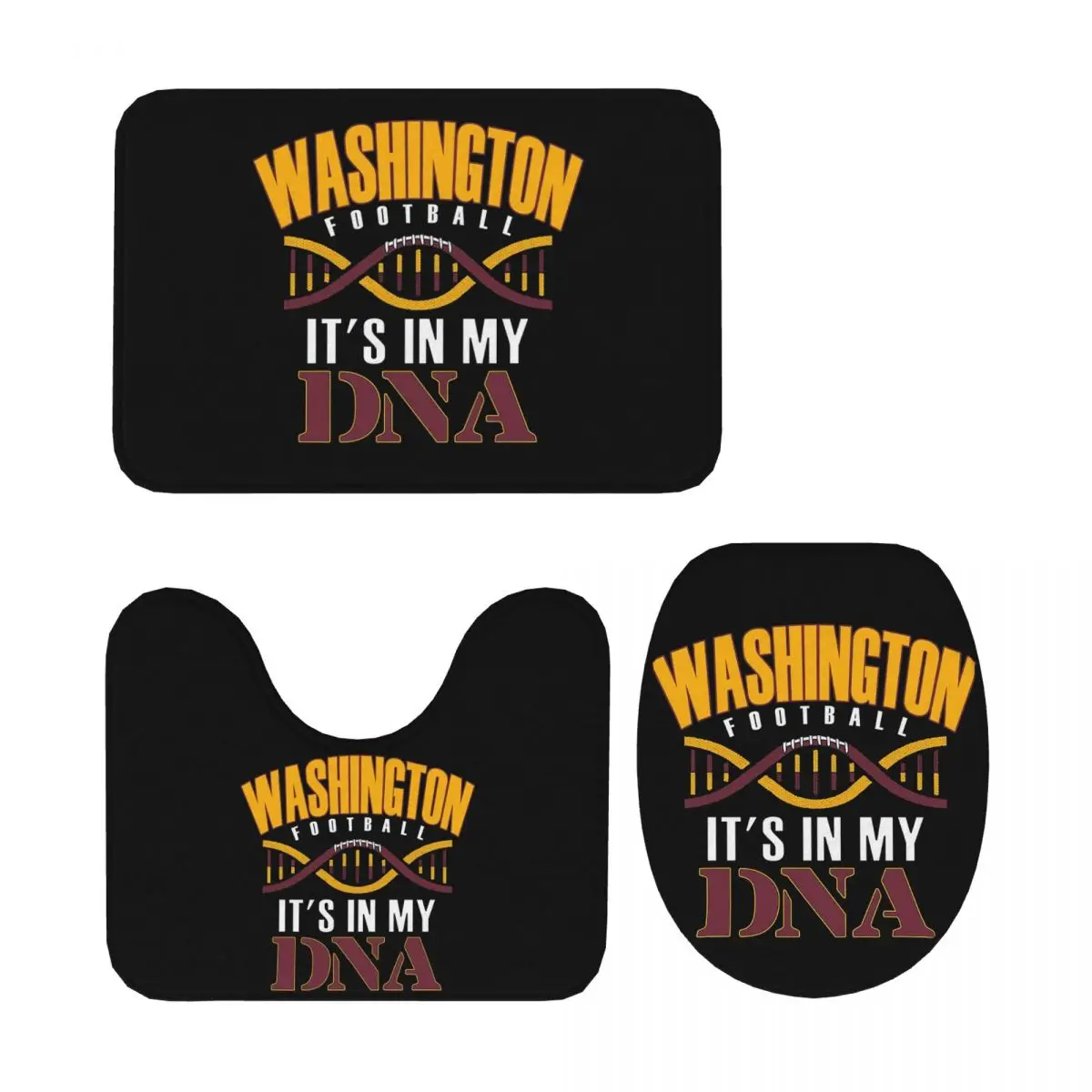 Washington Pro Football Funny It In My DNA 3-х шт. Коврик для ванной Набор для ванной комнаты Крышка унитаза Домашний декор Нескользящий ковер Напольный коврик 
Washington Pro Football Funny It In My DNA 3-х шт. Коврик для ванной Набор для ванной комнаты Крышка унитаза Домашний декор Нескользящий ковер Напольный коврик