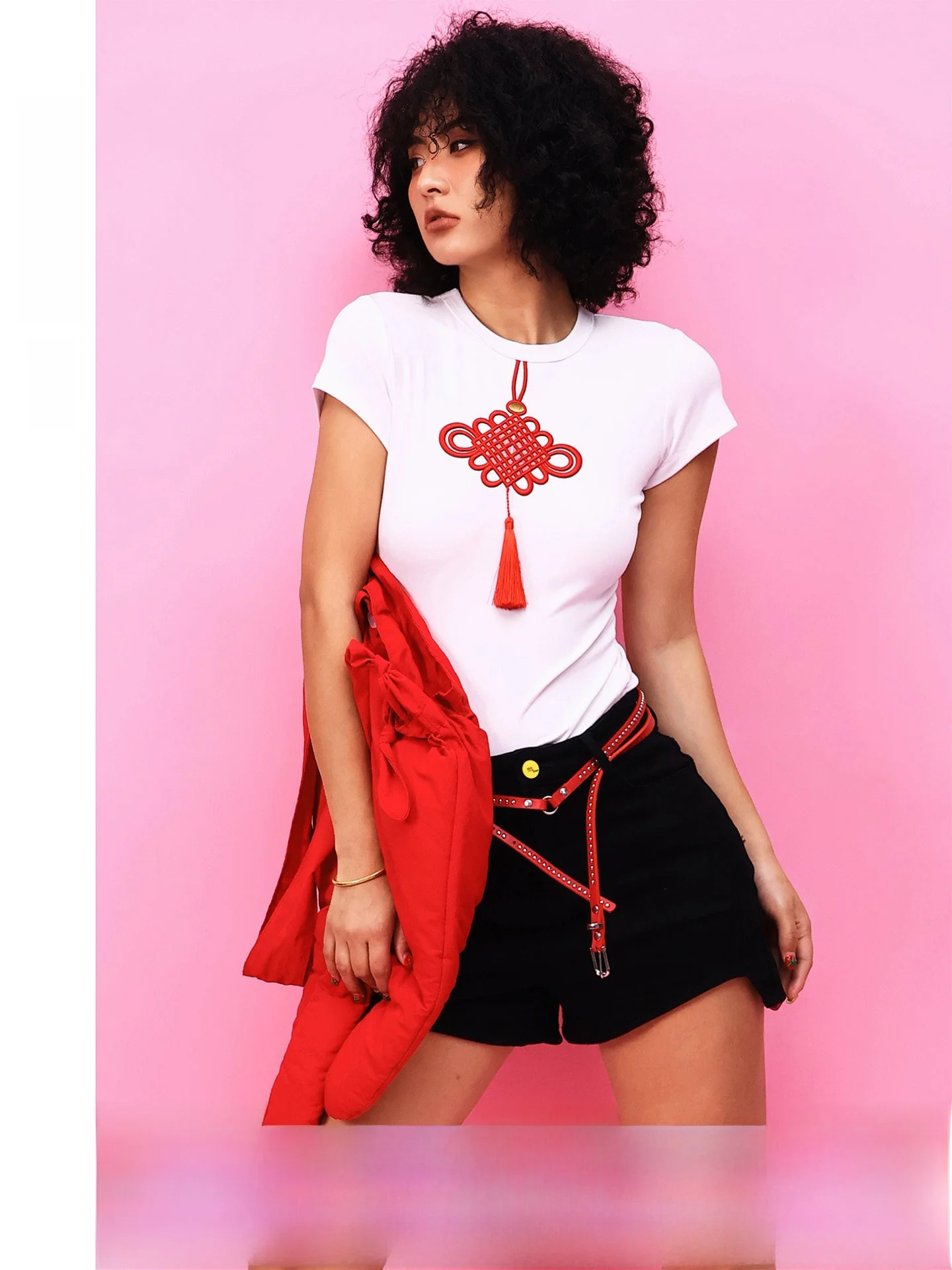 Slim Fit Short Sleeve T-Shirt Women's New Chinese Style Retro American Print Casual Cotton round Neck Top for Ladies
Slim Fit Short Sleeve T-Shirt Women's New Chinese Style Retro American Print Casual Cotton round Neck Top for Ladies