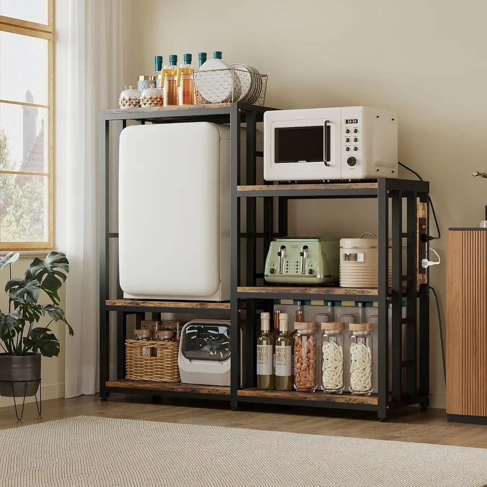 6-Tier Mini ridge Stand with Power Outlet,Coee Bar Cabinet Station with Storage Space,Shel Organizer or Dorm Microwave Baker Rac
6-Tier Mini ridge Stand with Power Outlet,Coee Bar Cabinet Station with Storage Space,Shel Organizer or Dorm Microwave Baker Rac