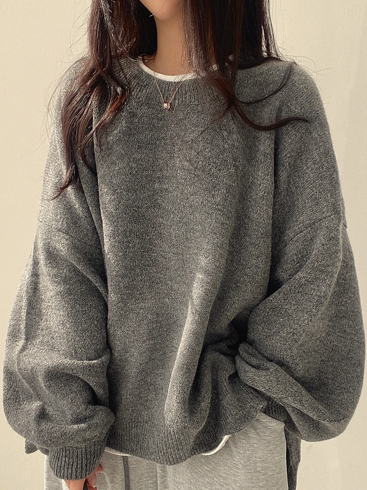 Korean Knitted Sweater Women Autumn Winter Vintage Pullover Female Fashion Elegant Lantern Sleeves Knitwear Ladies Loose Jumpers
Korean Knitted Sweater Women Autumn Winter Vintage Pullover Female Fashion Elegant Lantern Sleeves Knitwear Ladies Loose Jumpers