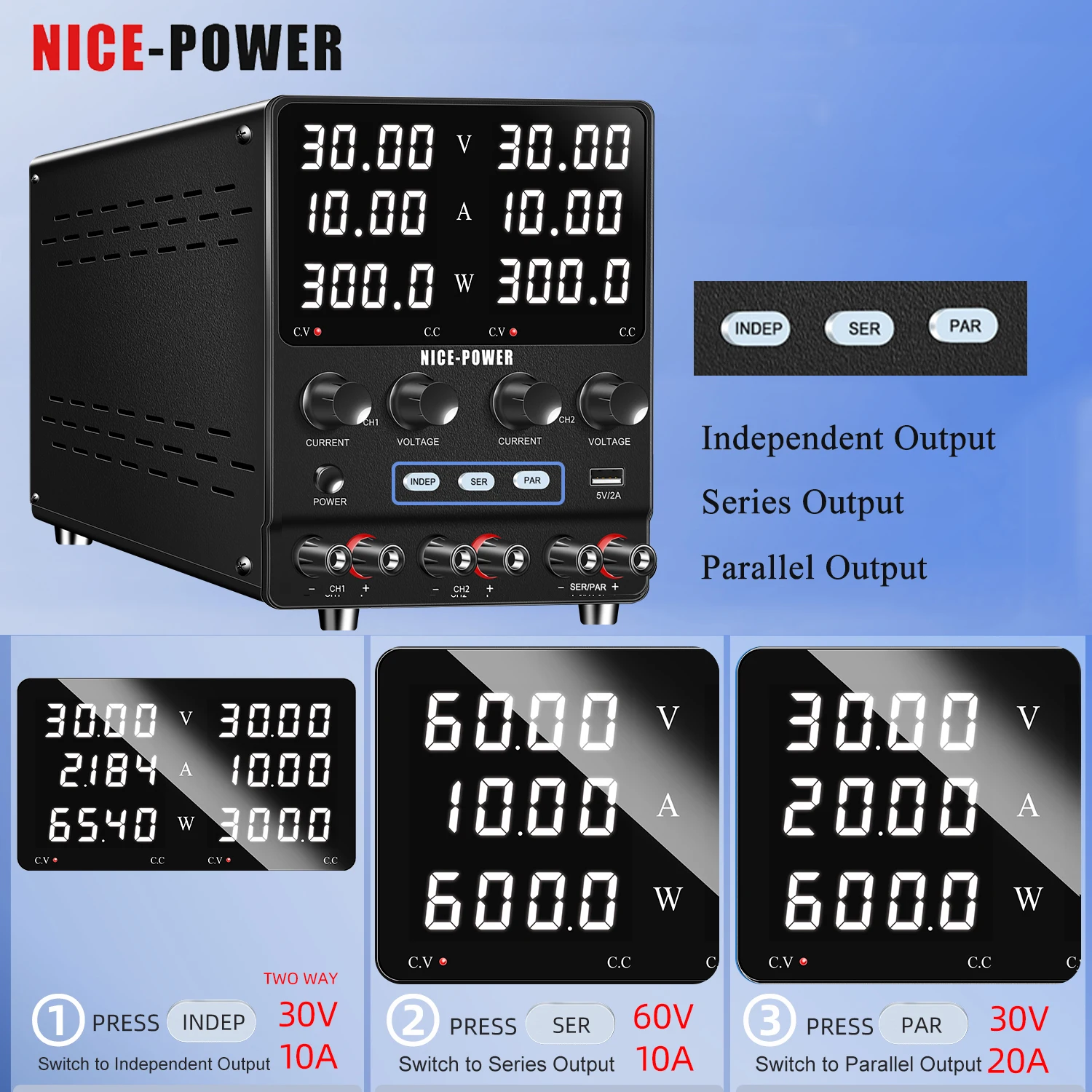 2023 Updated Dual-Channel DC 30V Lab Power Supply Series Parallel Output Switching Power Source LCD Screen For Anodizing Repair
2023 Updated Dual-Channel DC 30V Lab Power Supply Series Parallel Output Switching Power Source LCD Screen For Anodizing Repair