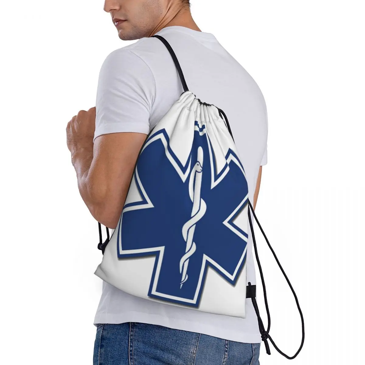 EMT Star Of Life Emergency Medical Backpacks Portable Drawstring Bundle Pocket Storage Bag Book Bags for Travel Students
EMT Star Of Life Emergency Medical Backpacks Portable Drawstring Bundle Pocket Storage Bag Book Bags for Travel Students