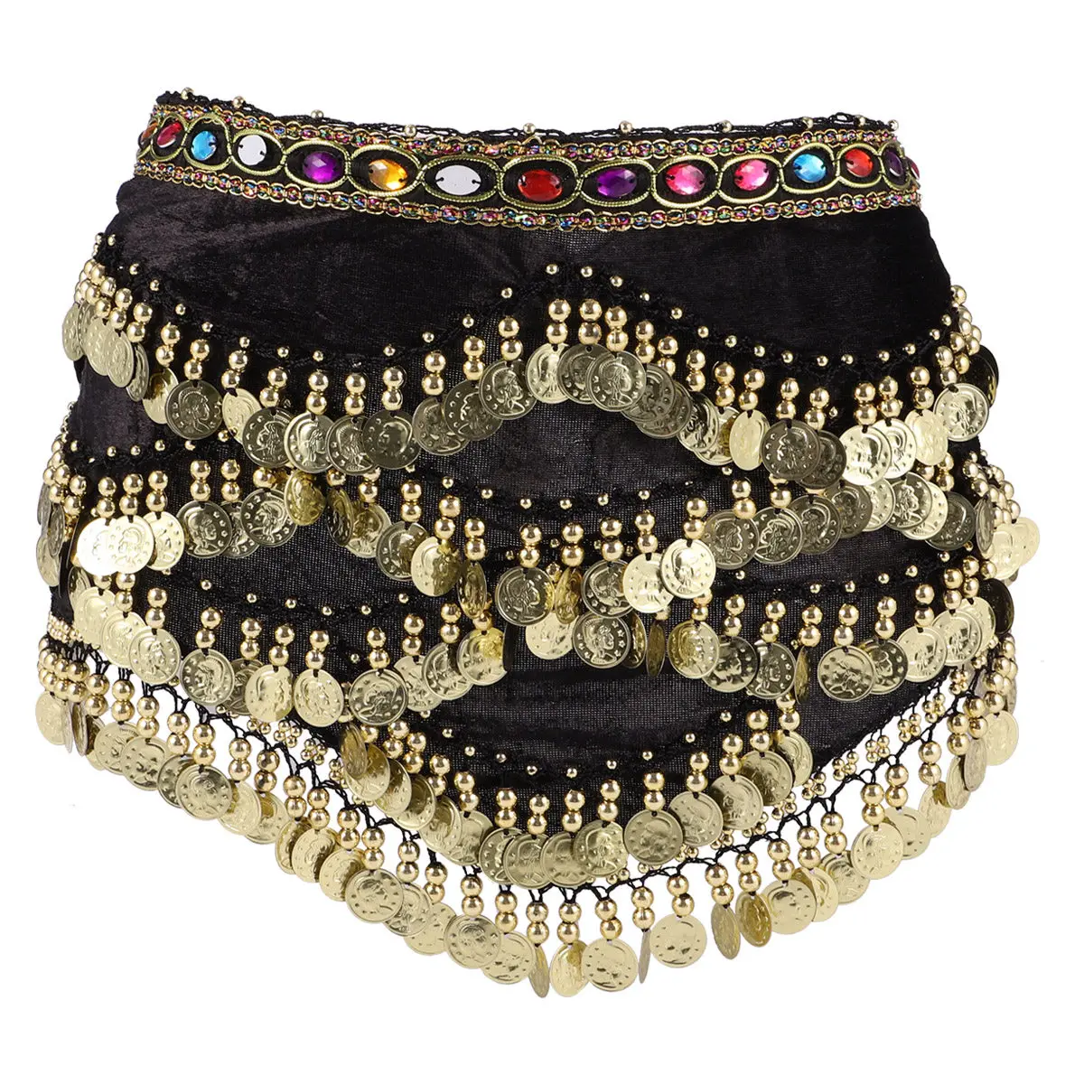 1Pcs India Belly Dancing Hip Scarf Belt Black Adjustable Tie Diamonds Coins Lightweight Elegant for Practice Performance Women
1Pcs India Belly Dancing Hip Scarf Belt Black Adjustable Tie Diamonds Coins Lightweight Elegant for Practice Performance Women