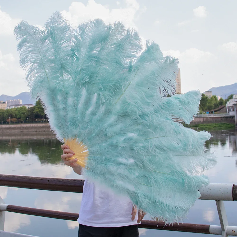 Extra Large Light Blue Ostrich Feather Fan Fluffy 13 Bone Handheld Plumes Fold Fan for Wedding Party Stage Performance Props Fan
Extra Large Light Blue Ostrich Feather Fan Fluffy 13 Bone Handheld Plumes Fold Fan for Wedding Party Stage Performance Props Fan