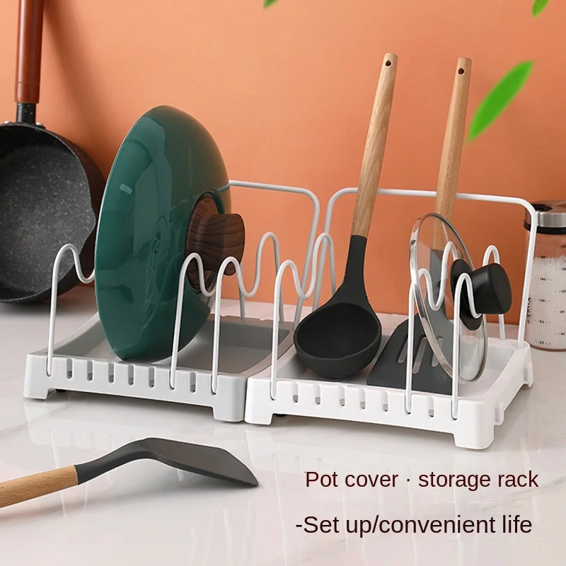 Pot lid holder, non-perforated cutting board holder, kitchen shelf, multi-functional storage stand
Pot lid holder, non-perforated cutting board holder, kitchen shelf, multi-functional storage stand