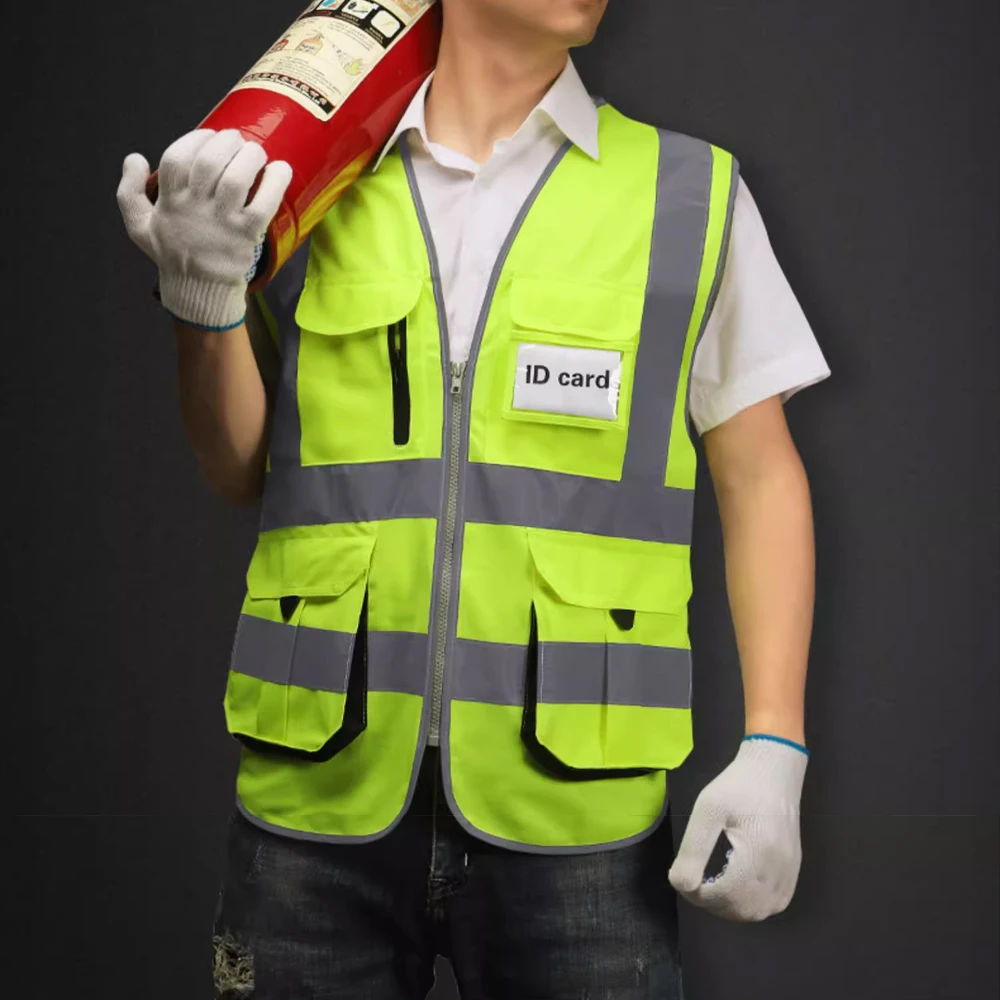 Men's Work Vest Construction Builders Workwear Multi Pockets Worker Volunteer Uniform Safety Vest Custom LOGO
Men's Work Vest Construction Builders Workwear Multi Pockets Worker Volunteer Uniform Safety Vest Custom LOGO