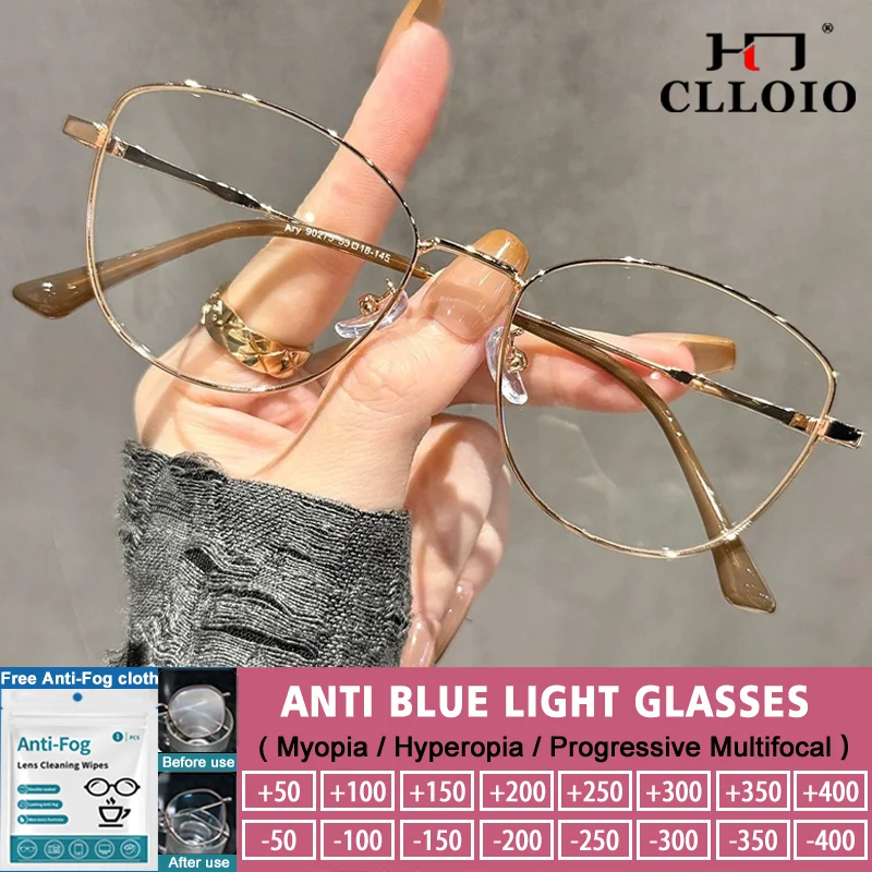 CLLOIO Ultralight Golden Wire Cat Eye Frame Anti Blue Light Eyeware for Women Trendy Optical Myopia Reading Prescription Glasses
CLLOIO Ultralight Golden Wire Cat Eye Frame Anti Blue Light Eyeware for Women Trendy Optical Myopia Reading Prescription Glasses