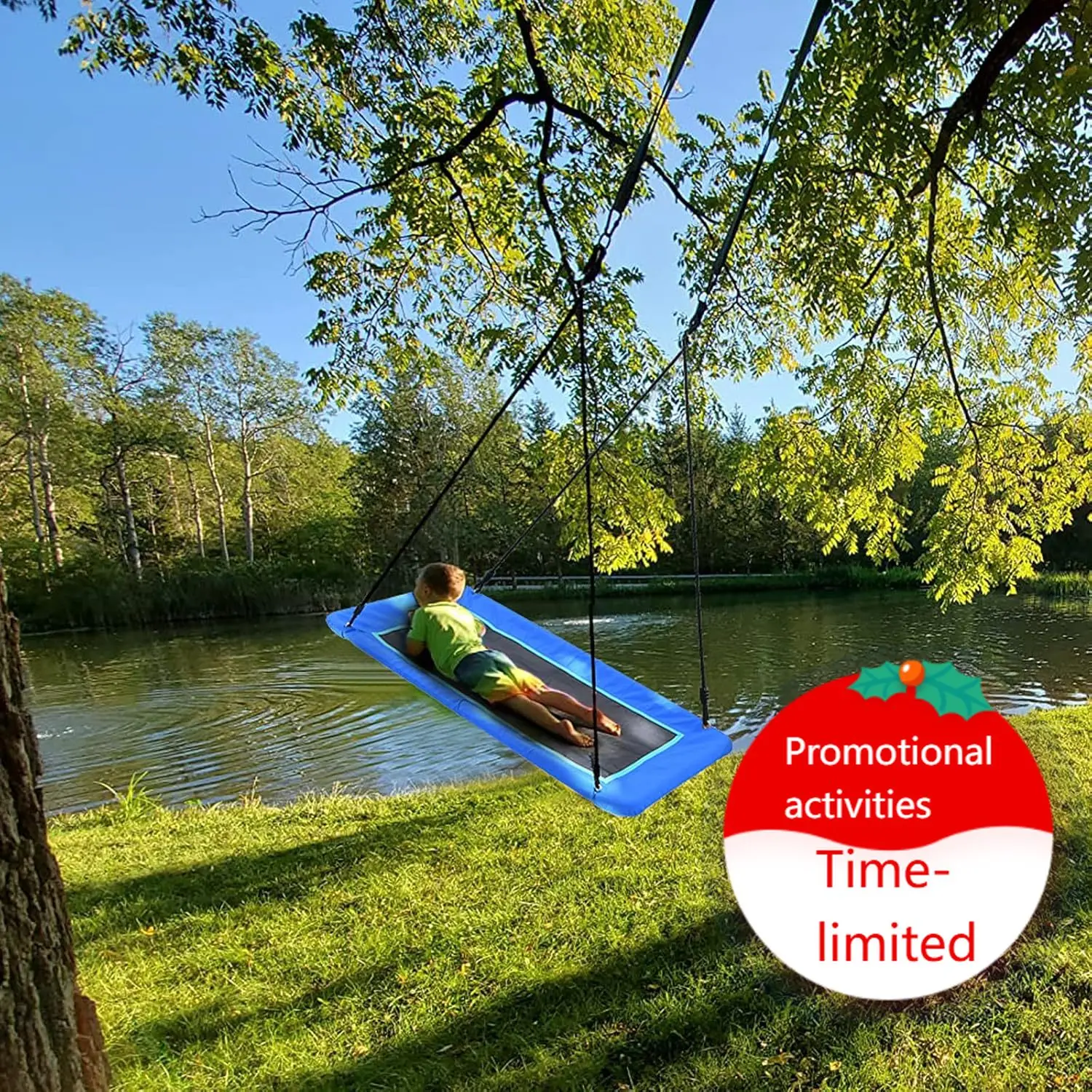 60" Extra Large Rectangle Tree Swing - Heavy Duty 700lb Capacity, Waterproof Platform for Kids & Adults with Complete Installati
60" Extra Large Rectangle Tree Swing - Heavy Duty 700lb Capacity, Waterproof Platform for Kids & Adults with Complete Installati
