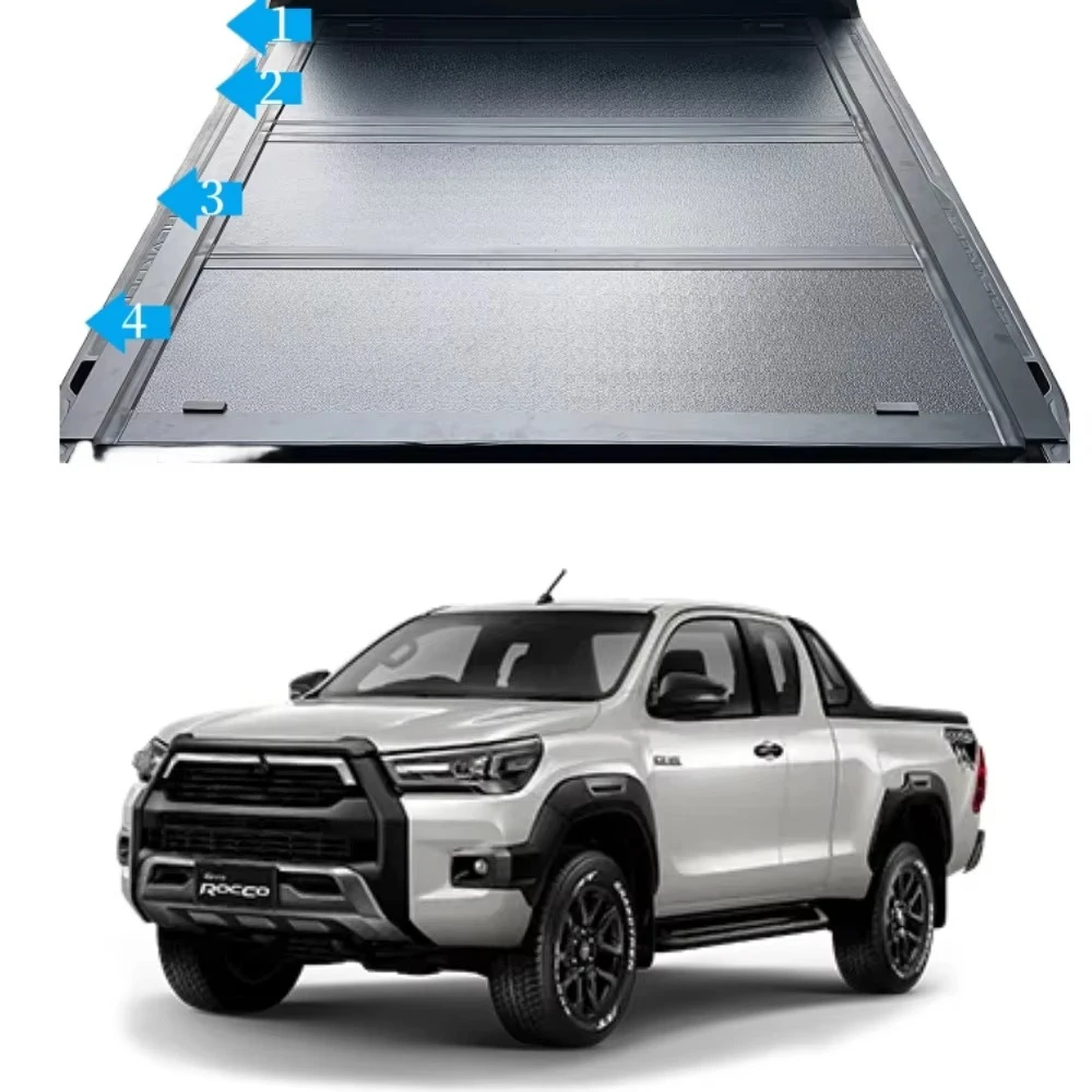 Hard Four Fold Truck Cover Waterproof Fold 4 Tonneau Cover Hard Four Foldable Pickup Cover for Hilux Revo/Rocco/vigo
Hard Four Fold Truck Cover Waterproof Fold 4 Tonneau Cover Hard Four Foldable Pickup Cover for Hilux Revo/Rocco/vigo