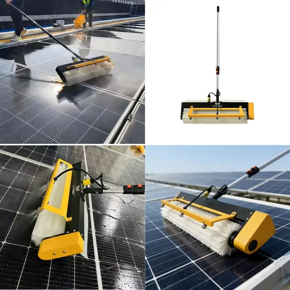 Solar Panel Cleaning Brush Machine With Telescopic Water Fed Pole Automatic Photovoltaic PV Module Roof Washing Tool Portable
Solar Panel Cleaning Brush Machine With Telescopic Water Fed Pole Automatic Photovoltaic PV Module Roof Washing Tool Portable