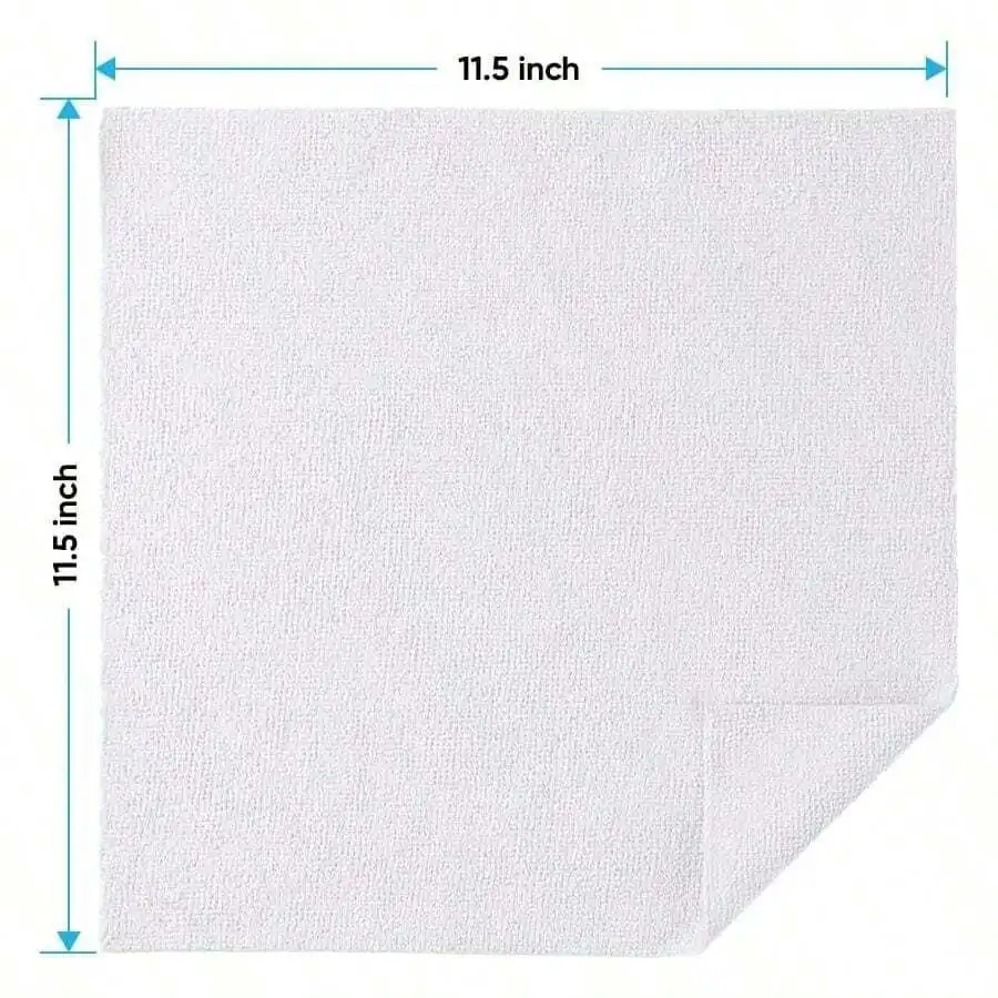 White Microfiber Cleaning Cloth 11.5x11.5 Inch Lint Free Scratch Resistant For Home Kitchen Car
White Microfiber Cleaning Cloth 11.5x11.5 Inch Lint Free Scratch Resistant For Home Kitchen Car
