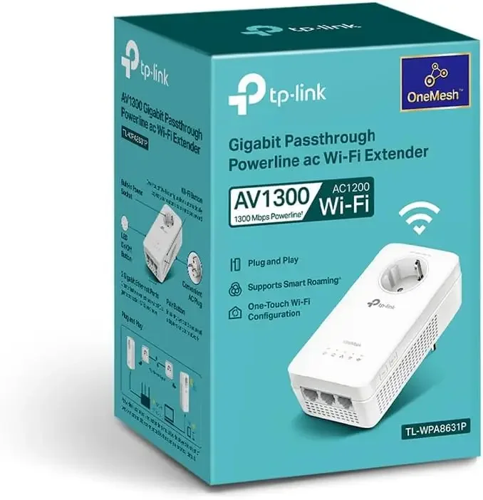【Nuevo】 TP-Link TL-WPA8631P - Repetidor WiFi PLC, Powerline WiFi AC1200 en 2GHz/5GHz., 3xPuertos Gigabit, Enchufe Integrado
【Nuevo】 TP-Link TL-WPA8631P - Repetidor WiFi PLC, Powerline WiFi AC1200 en 2GHz/5GHz., 3xPuertos Gigabit, Enchufe Integrado