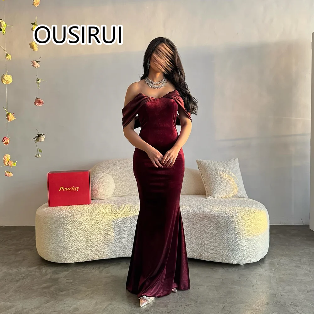 Off-Shoulder Velet Pleated Sheath Sexy Formal Evening Party Dress Backless Court Women's Prom Bridesmaid Gown Custom Made
Off-Shoulder Velet Pleated Sheath Sexy Formal Evening Party Dress Backless Court Women's Prom Bridesmaid Gown Custom Made