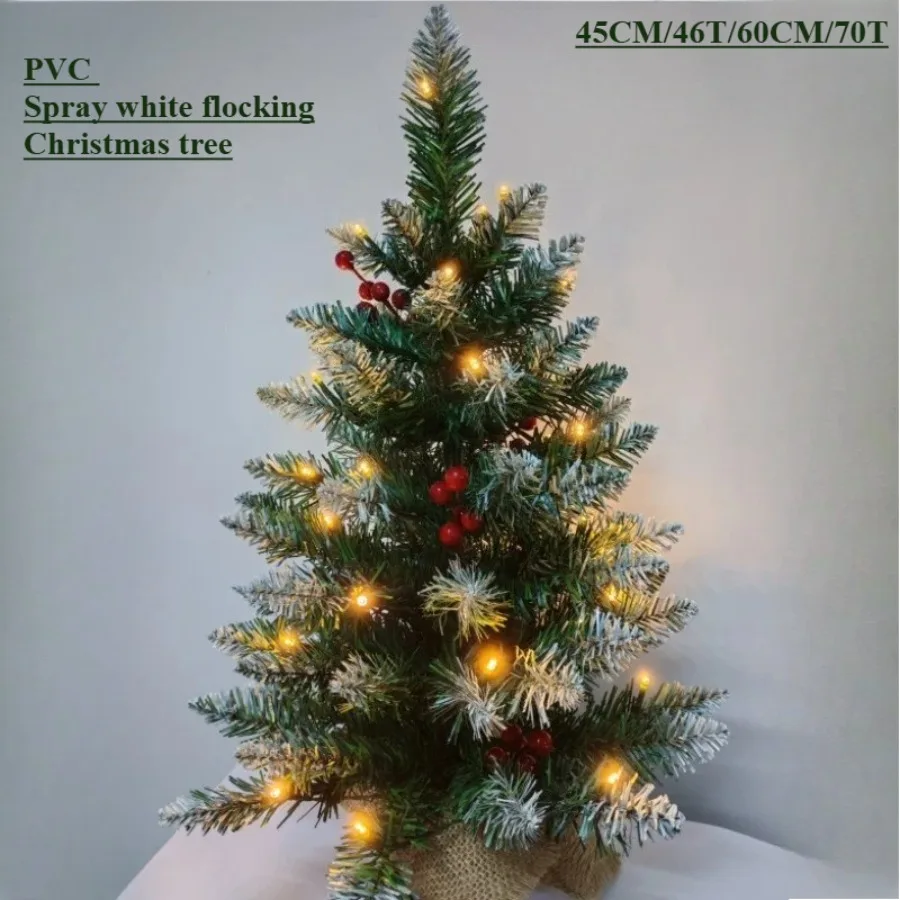 Small Christmas Tree 45cm/60cmPVC Spray White Flocked Desktop Christmas Tree Home Christmas Gift Atmosphere Decorative Supplies
Small Christmas Tree 45cm/60cmPVC Spray White Flocked Desktop Christmas Tree Home Christmas Gift Atmosphere Decorative Supplies