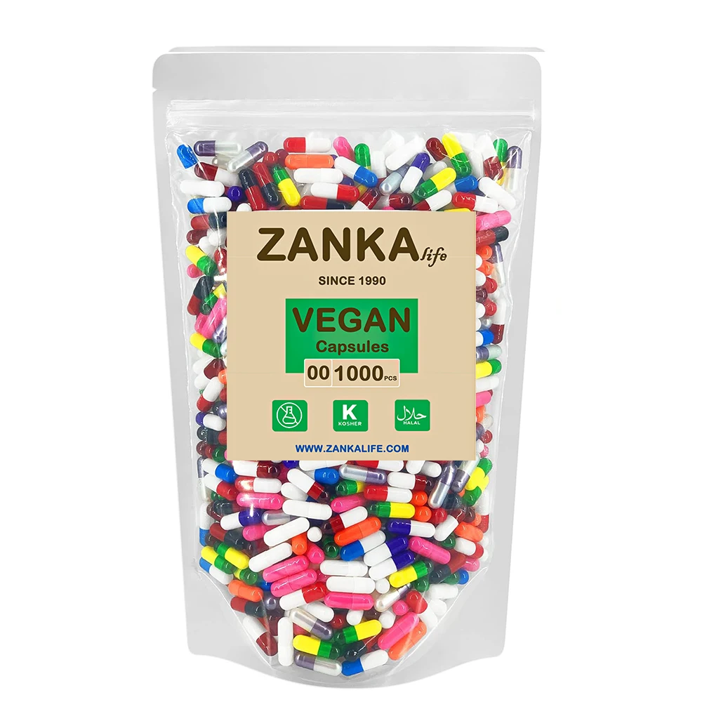 Размер 00 # Красочные веганские капсулы Жесткие соединенные отдельные вегетарианские капсулы
Размер 00 # Красочные веганские капсулы Жесткие соединенные отдельные вегетарианские капсулы