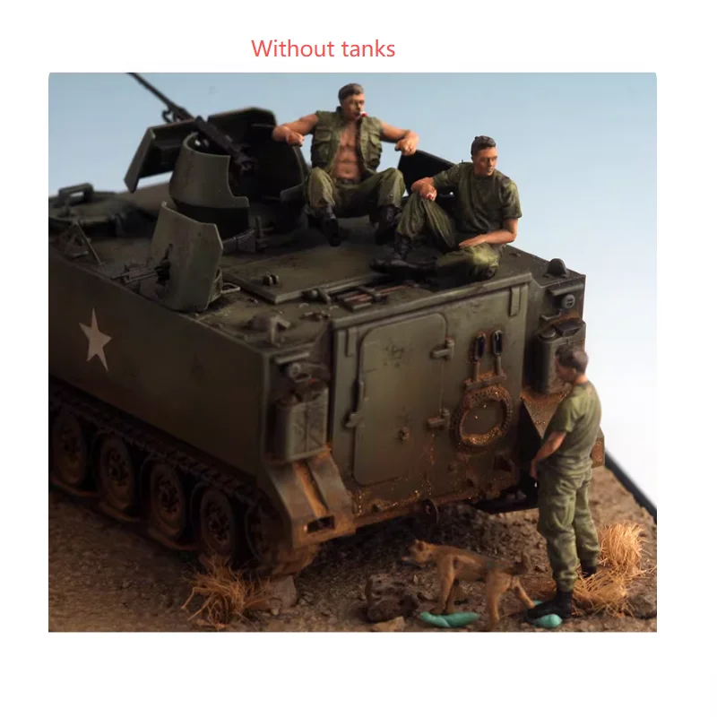 1:72 Scale Resin Material Vietnam Army Armored 3 Men +1 Dog Suitable For Tank Helicopter Scenes Collectible Decorative Display
1:72 Scale Resin Material Vietnam Army Armored 3 Men +1 Dog Suitable For Tank Helicopter Scenes Collectible Decorative Display