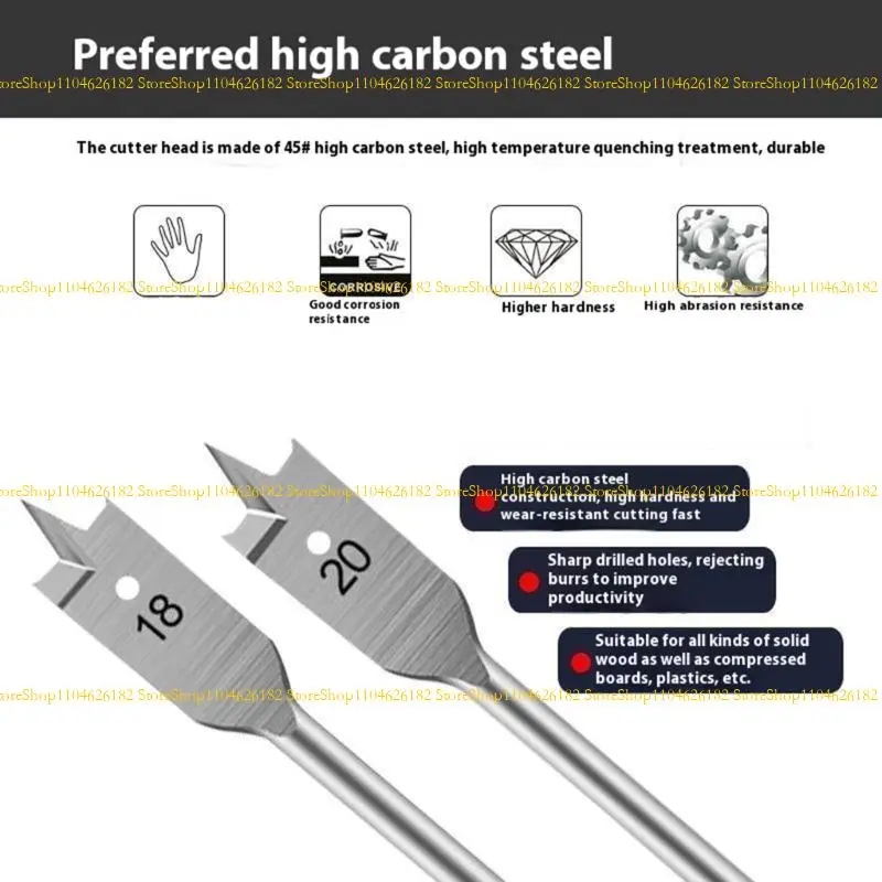 Q2Q4 6Pcs Three Pointed Flat Drill Hexagonal Handle Woodworking Hole Opener Drill Bit
Q2Q4 6Pcs Three Pointed Flat Drill Hexagonal Handle Woodworking Hole Opener Drill Bit