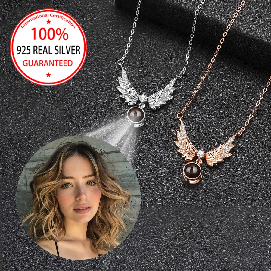 S925 Silvery Custom Color Picture Projection Necklace Zircon Angel Pendant For Mom Girlfriend Valentine Birthday Romantic Gifts
S925 Silvery Custom Color Picture Projection Necklace Zircon Angel Pendant For Mom Girlfriend Valentine Birthday Romantic Gifts