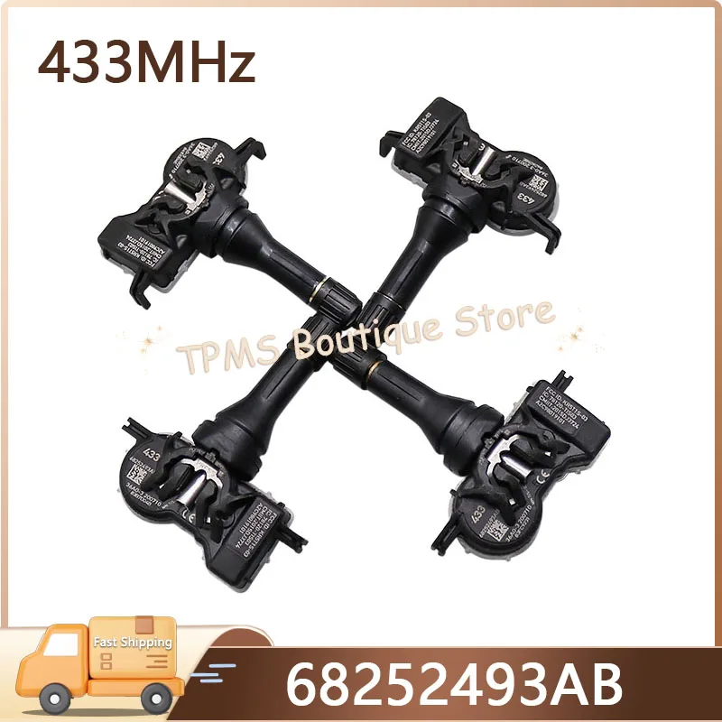 68252493AB TPMS Tyre Pressure Sensor Car Accessories 4pcs 433MHz For Chrysler Pacifica Jeep Compass Renegade 68252493AA
68252493AB TPMS Tyre Pressure Sensor Car Accessories 4pcs 433MHz For Chrysler Pacifica Jeep Compass Renegade 68252493AA