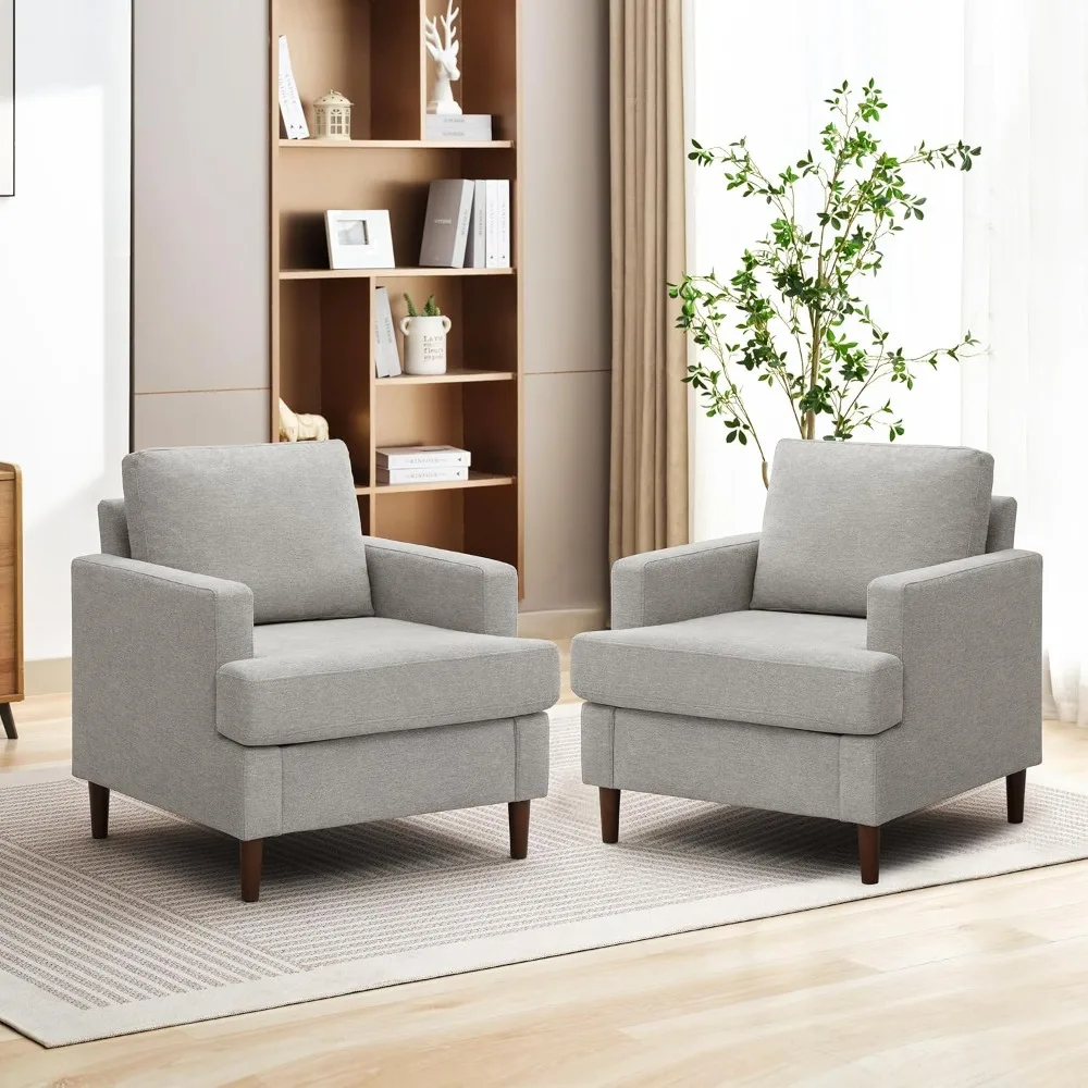 Modern linen fabric armchair, comfortable bedroom decoration, single sofa chair with wooden legs
Modern linen fabric armchair, comfortable bedroom decoration, single sofa chair with wooden legs