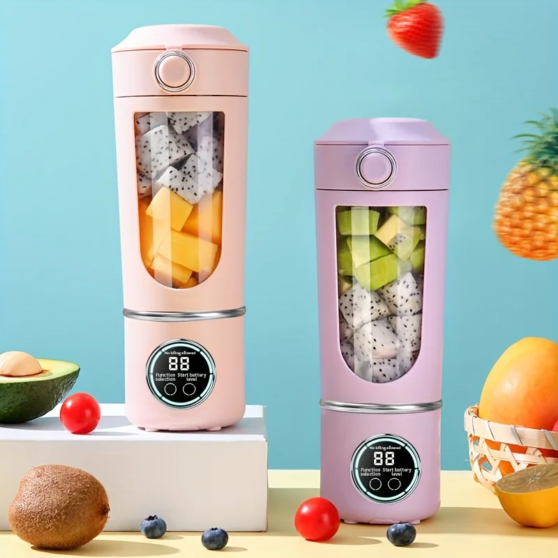 700ML Portable Blender - High-Speed, USB Rechargeable Personal Juicer for Shakes & Smoothies, Easy Clean,with 1500mAh
700ML Portable Blender - High-Speed, USB Rechargeable Personal Juicer for Shakes & Smoothies, Easy Clean,with 1500mAh