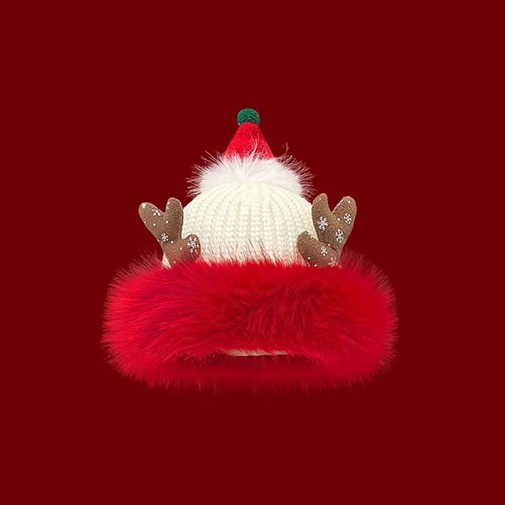 Versatile Soft Christmas Plush Cap Windproof Antlers Red Knitted Woolen Hat Woven Snowflake Big Pullover Hat Winter
Versatile Soft Christmas Plush Cap Windproof Antlers Red Knitted Woolen Hat Woven Snowflake Big Pullover Hat Winter