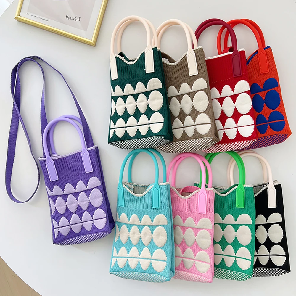 Handmade Knit Handbag Women Mini Shoulder Bag Female Casual Color Wide Stripe Plaid Tote Bag Student Cell Phone Package 2023 New
Handmade Knit Handbag Women Mini Shoulder Bag Female Casual Color Wide Stripe Plaid Tote Bag Student Cell Phone Package 2023 New