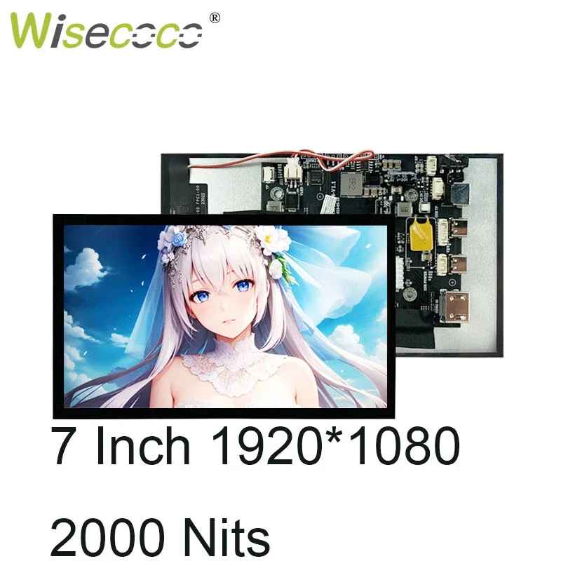 Wisecoco 7 Inch 2000 Nits Sunlight Readable Screen 1920x1080 Luminance LCD Display Wide Temperature Display Outdoor Automotive
Wisecoco 7 Inch 2000 Nits Sunlight Readable Screen 1920x1080 Luminance LCD Display Wide Temperature Display Outdoor Automotive