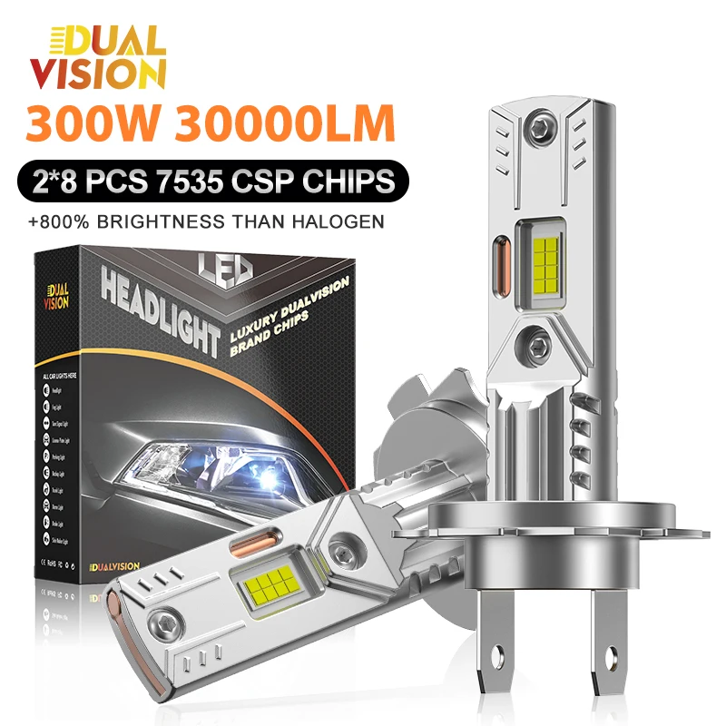 2 шт. светодиодные фонари H7 300 Вт 30000LM H4 6000K, дизайн ламп для фар, беспроводной дальний ближний свет для автомобильной лампы, супер яркий чип 7535 CSP
2 шт. светодиодные фонари H7 300 Вт 30000LM H4 6000K, дизайн ламп для фар, беспроводной дальний ближний свет для автомобильной лампы, супер яркий чип 7535 CSP
