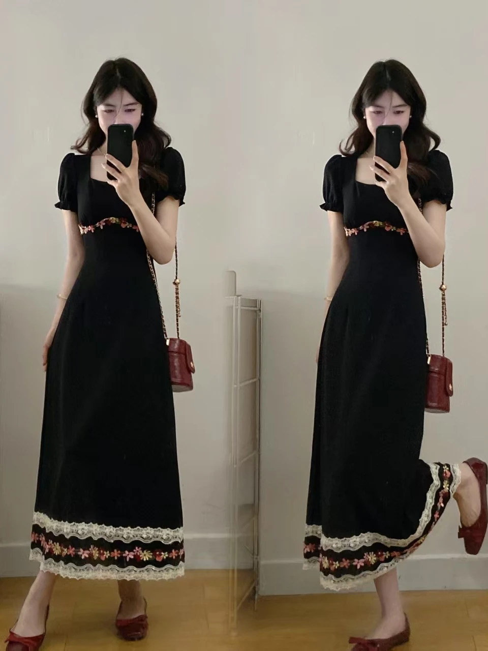plus Size Elegant Retro Black Dress Women's High Waist Slimming Holiday Style Embroidered Lace Trim Skirt Casual A-Line Dress
plus Size Elegant Retro Black Dress Women's High Waist Slimming Holiday Style Embroidered Lace Trim Skirt Casual A-Line Dress