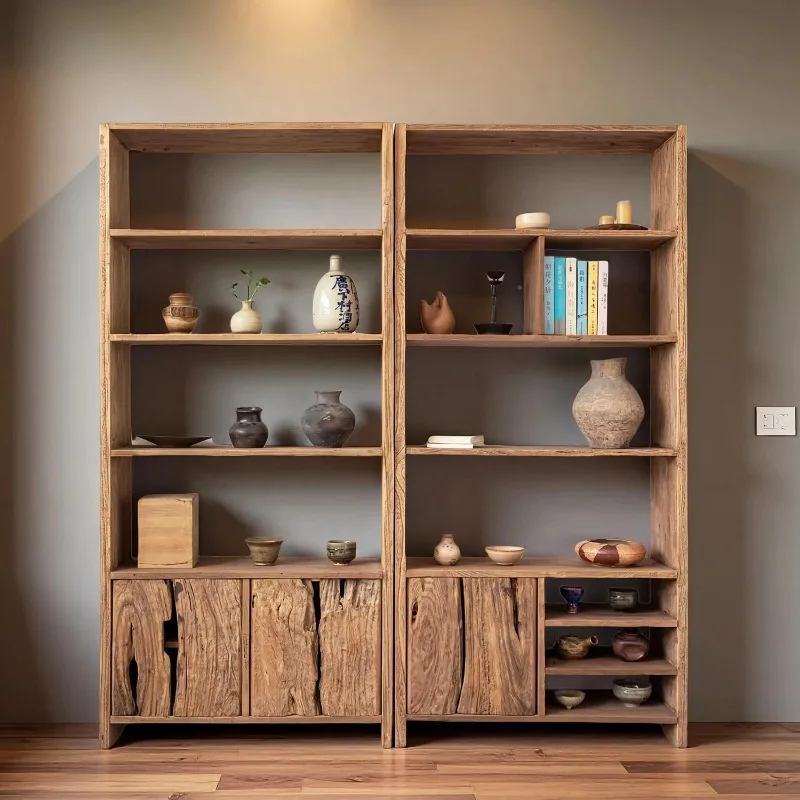 Solid wood Bogu shelf paint-free log tea shelf display cabinet floor-standing bookshelf
Solid wood Bogu shelf paint-free log tea shelf display cabinet floor-standing bookshelf