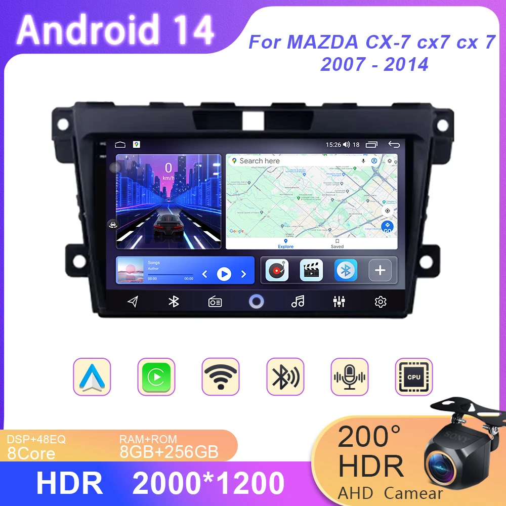 Android 14 Carplay For MAZDA CX-7 CX7 2007 2008 2009 2010 2011 2012 2013 2014 Car Radio 4G Stereo Multimedia Player No 2din DVD
Android 14 Carplay For MAZDA CX-7 CX7 2007 2008 2009 2010 2011 2012 2013 2014 Car Radio 4G Stereo Multimedia Player No 2din DVD
