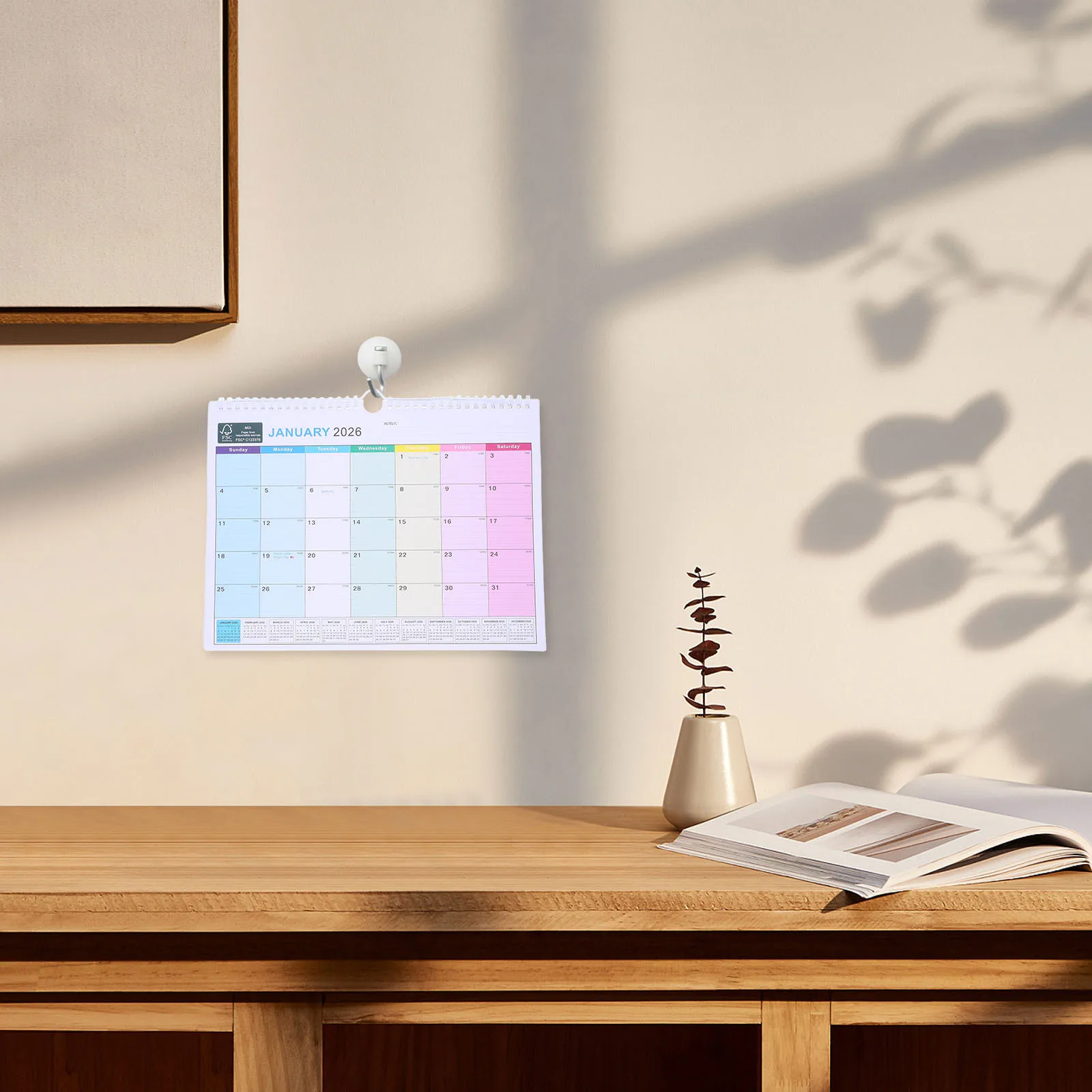 Hanging Wall Calendar Spiral Bound 2026-2027 Jan 2026 to Jun 2027 Daily Planner Family Office Holiday Organizer
Hanging Wall Calendar Spiral Bound 2026-2027 Jan 2026 to Jun 2027 Daily Planner Family Office Holiday Organizer