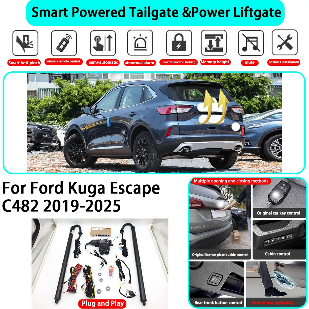 for Ford Kuga Escape C482 2019-2025 Smart Automatic Powered Tailgate Electric Power Tailgate Lift Kit Key Close Plug and Play
for Ford Kuga Escape C482 2019-2025 Smart Automatic Powered Tailgate Electric Power Tailgate Lift Kit Key Close Plug and Play 