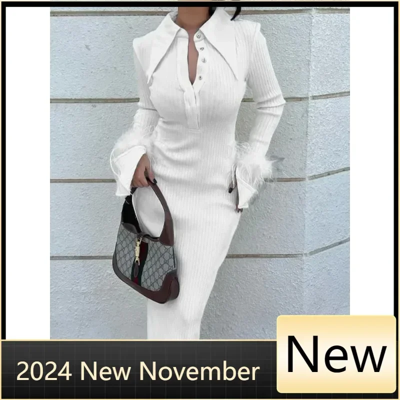 Customized Customized Autumn & Winter New Women's Fashion Polo Neck Feather Long Pit Stripe Dress Elegant & Beautiful Party Even
Customized Customized Autumn & Winter New Women's Fashion Polo Neck Feather Long Pit Stripe Dress Elegant & Beautiful Party Even
