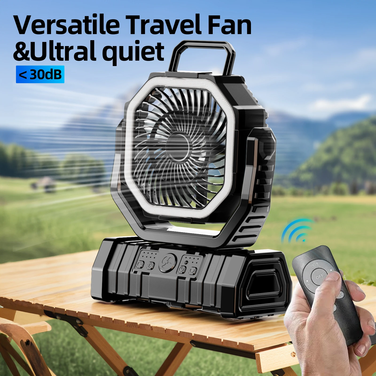 3-in-1 Camping Fan Portable Fans Rechargeable 20000mAh Battery Powered Fan 138H Outdoor Tent camping Travel Fishing Home party
3-in-1 Camping Fan Portable Fans Rechargeable 20000mAh Battery Powered Fan 138H Outdoor Tent camping Travel Fishing Home party
