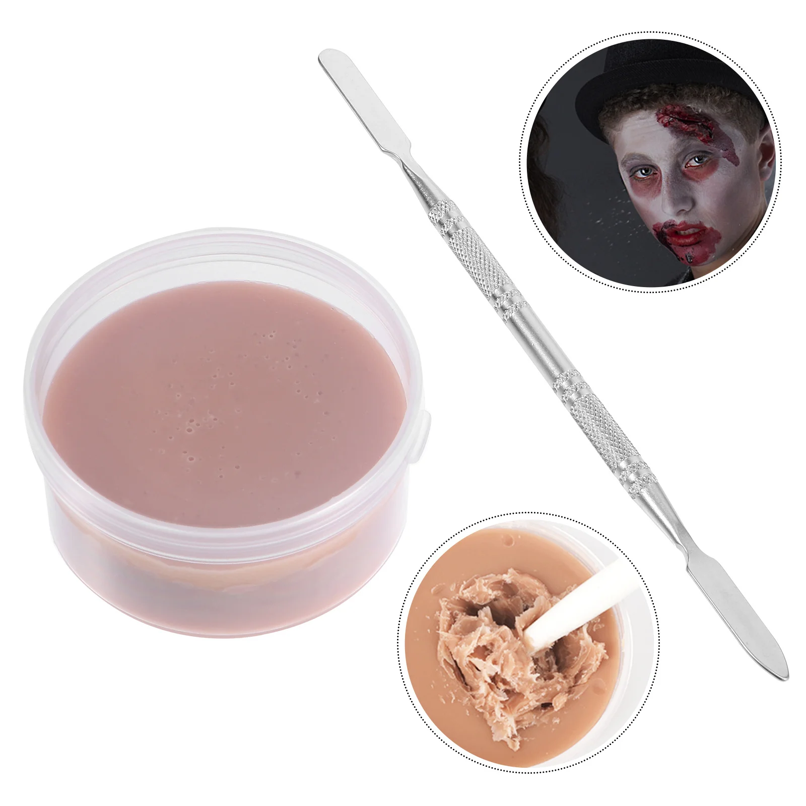 2pcs Special Skin For Fake Wound Scar Makeup Halloween Party Special Effects Skin Wax Face Painting Kit Wax Spatula Set
2pcs Special Skin For Fake Wound Scar Makeup Halloween Party Special Effects Skin Wax Face Painting Kit Wax Spatula Set