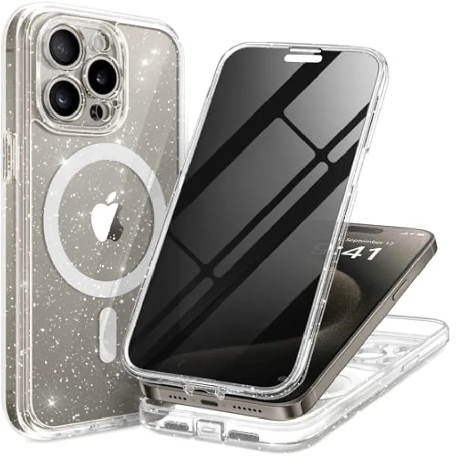 for iPhone 15 Pro Case, Compatible with MagSafe, Built-in Privacy Screen Protector and Camera Protection, Anti Spy Full Body Du
for iPhone 15 Pro Case, Compatible with MagSafe, Built-in Privacy Screen Protector and Camera Protection, Anti Spy Full Body Du