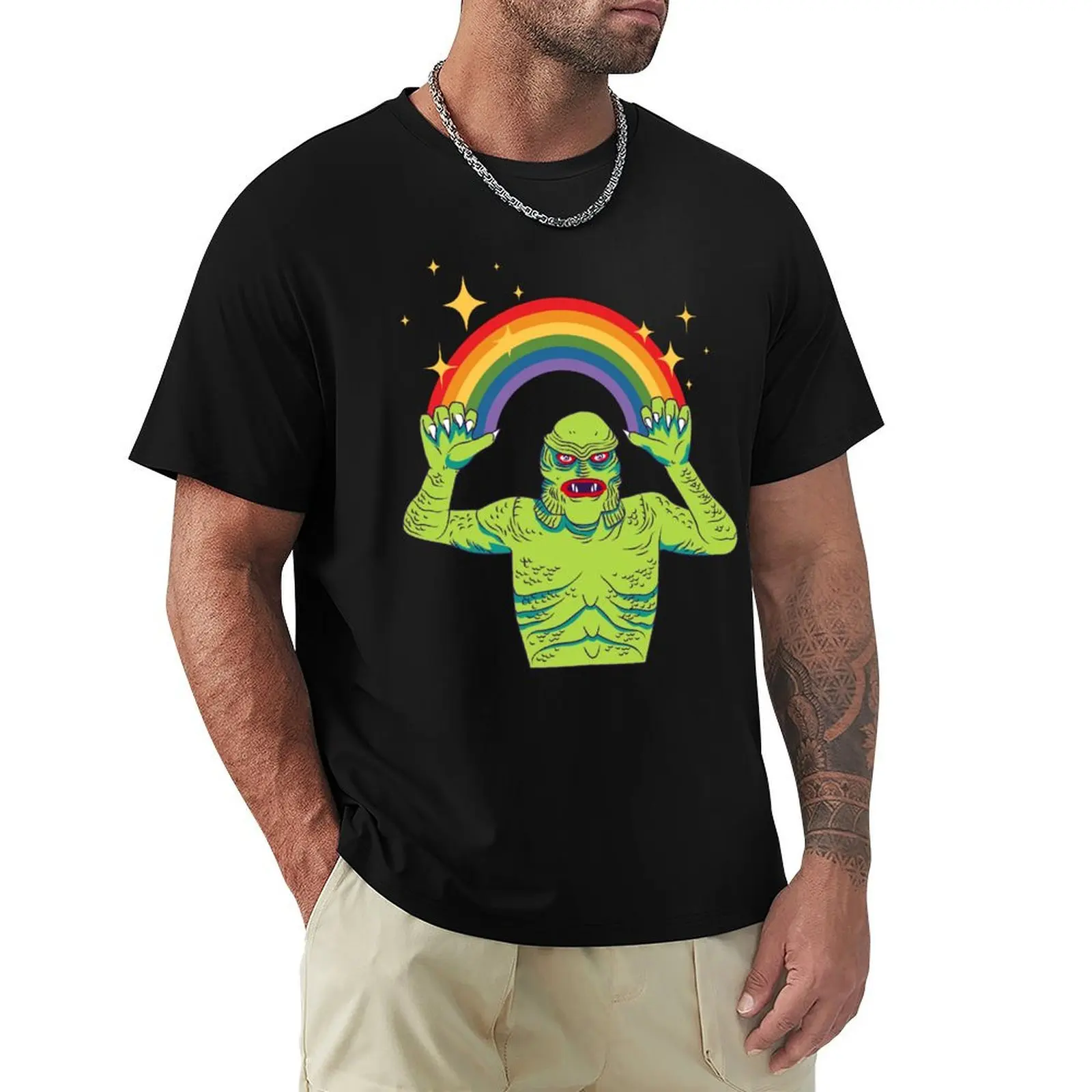 Creature from the Rainbow Lagoon T-Shirt Casual Pattern Print Tee Shirt
Creature from the Rainbow Lagoon T-Shirt Casual Pattern Print Tee Shirt