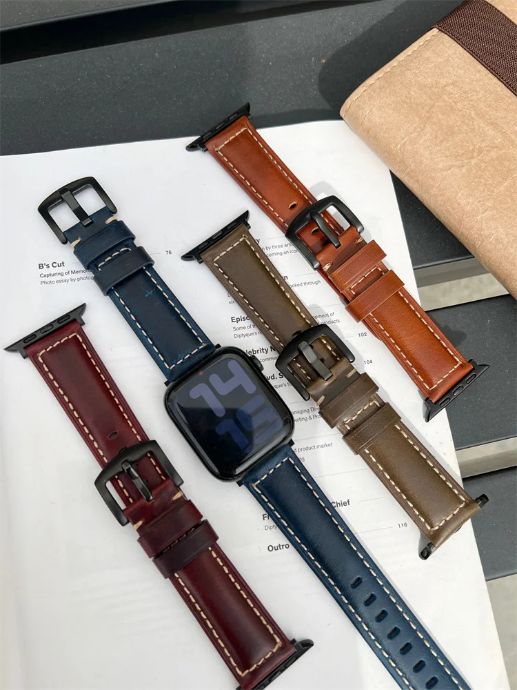 High Quality PU Leather Strap for Apple Watch Band S10 42/46mm 41/45mm 40/44 Unisex Bracelet for iWatch 49Ultra 9 8 7 se 6 5 4 3
High Quality PU Leather Strap for Apple Watch Band S10 42/46mm 41/45mm 40/44 Unisex Bracelet for iWatch 49Ultra 9 8 7 se 6 5 4 3