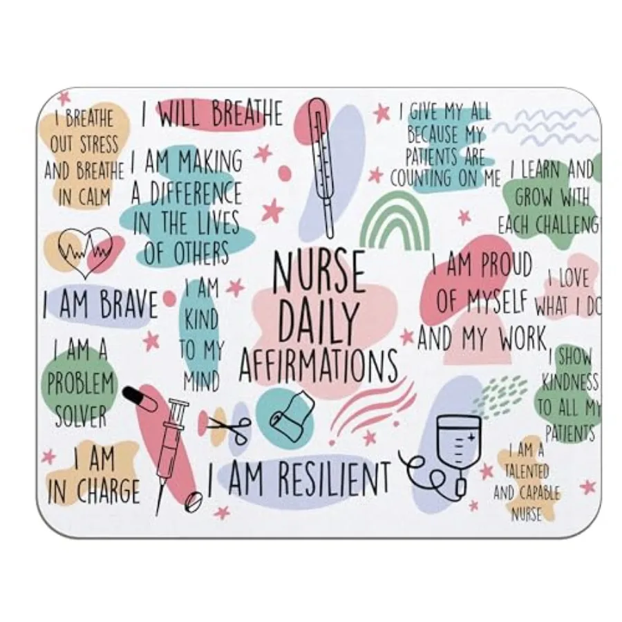 Nurse Affirmations Mouse Pad - Nurse Mouse Pads for Desk, Nurse Appreciation Gift, Nurse Mousepad with Non-Slip Rubber Base for
Nurse Affirmations Mouse Pad - Nurse Mouse Pads for Desk, Nurse Appreciation Gift, Nurse Mousepad with Non-Slip Rubber Base for
