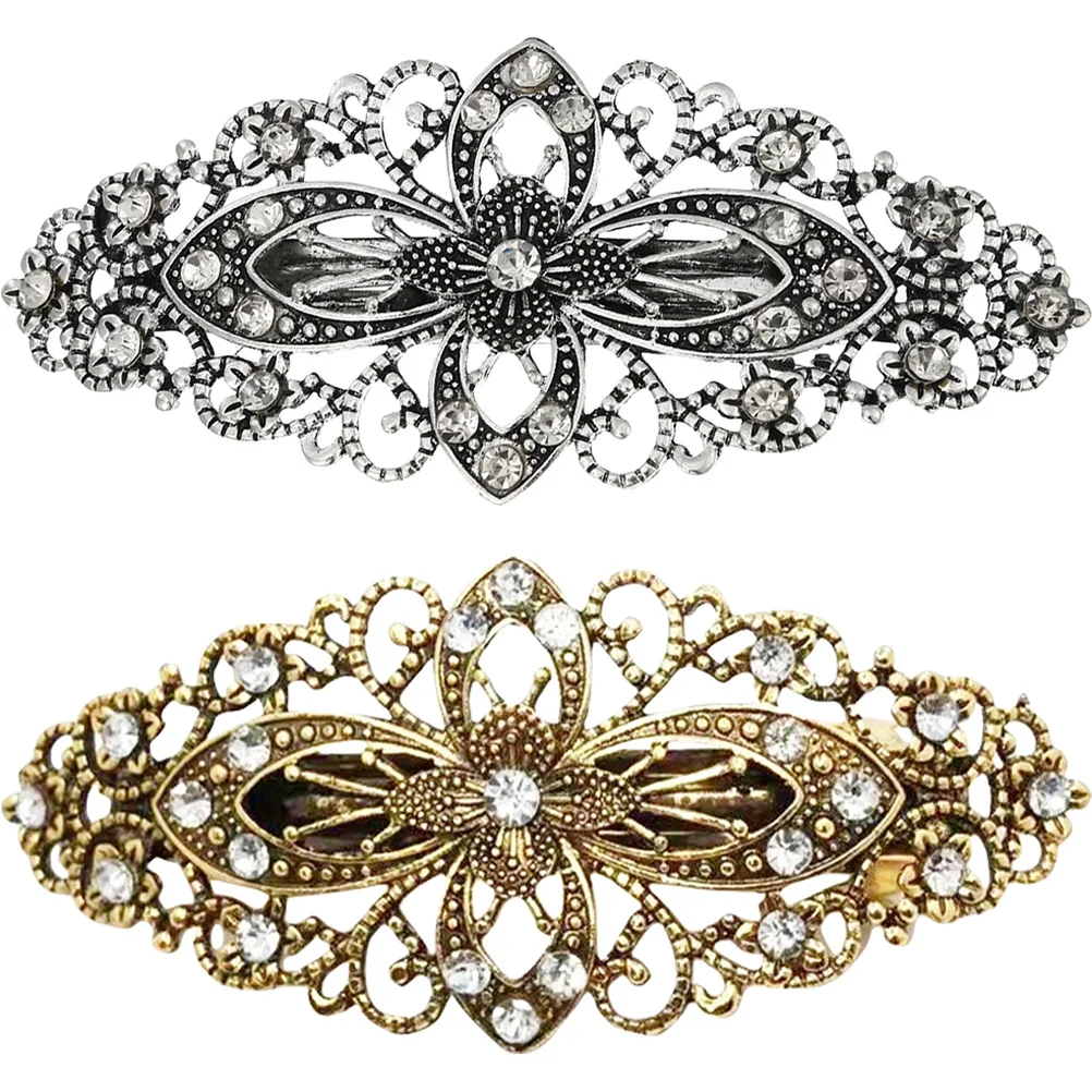 2Pcs Floral Hair Clips for Women Vintage Flower Barrettes with Sparkling Crystals Spring Hair Accessories Elegant Updo Half Up
2Pcs Floral Hair Clips for Women Vintage Flower Barrettes with Sparkling Crystals Spring Hair Accessories Elegant Updo Half Up